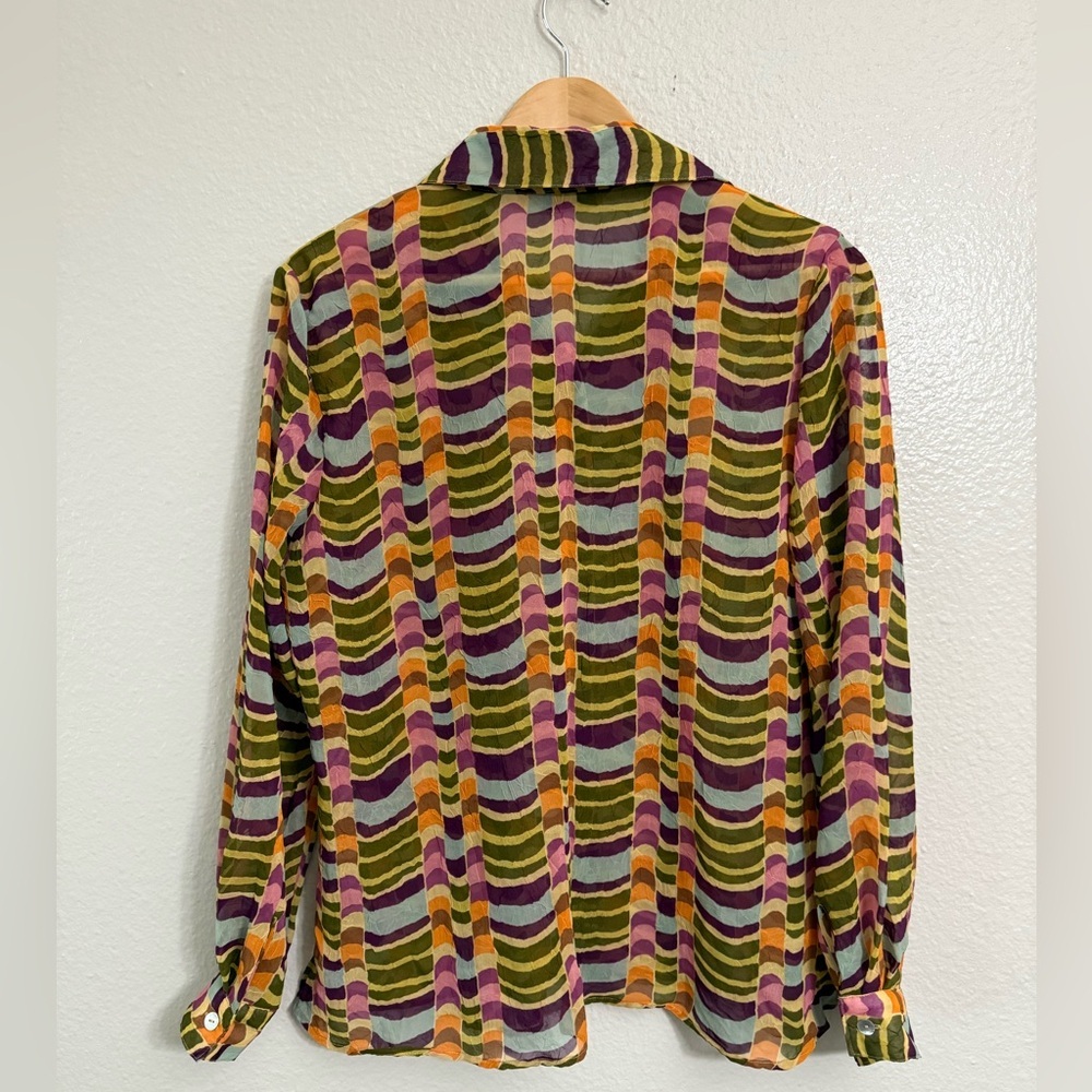 Milano Button-Down Multicolor Patterned Women's T… - image 5